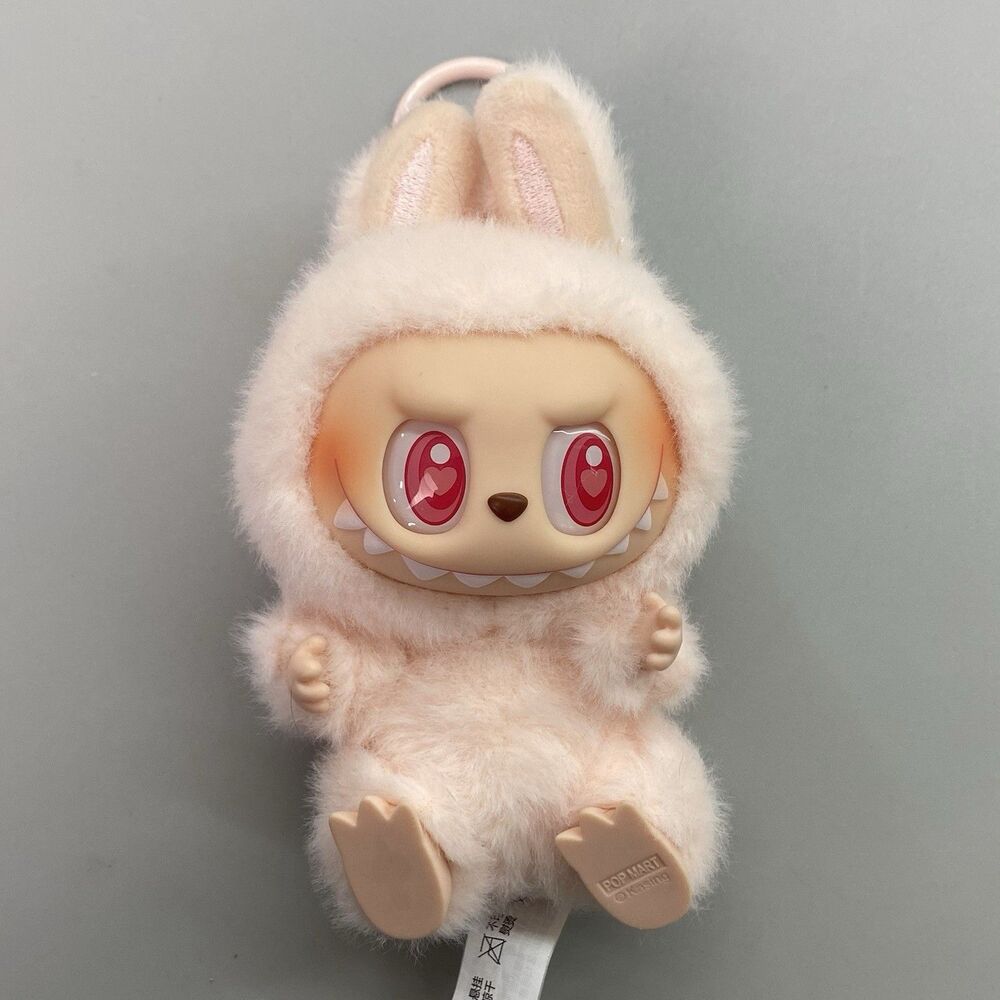 POP MART Labubu DADA Have a Seat Pink Heart Eyes Vinyl Plush Pendant Monsters